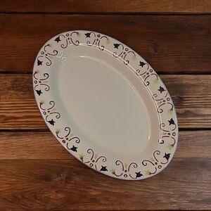 Vicenza Artimino Small Oval Terra Cotta Glazed Platter - Portugal